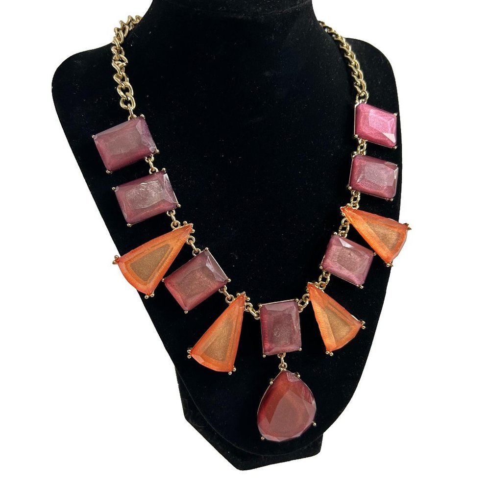 Mika Vibrant Red and Orange Necklace